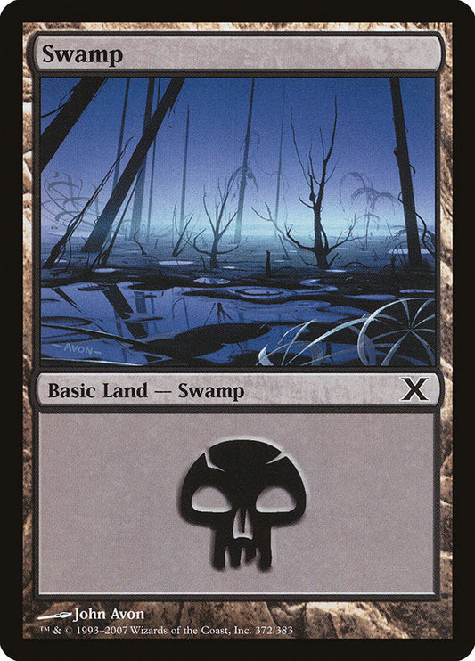 Swamp (372) [Tenth Edition] [Foil]