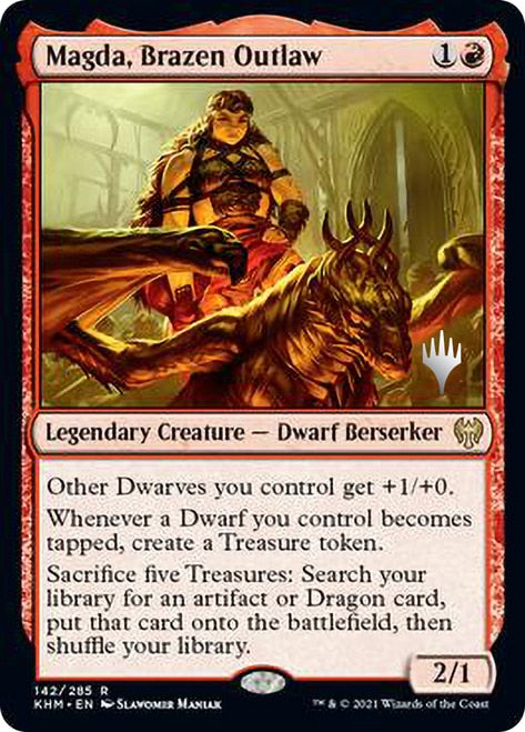 Magda, Brazen Outlaw (Promo Pack) [Kaldheim Promos] [Foil]