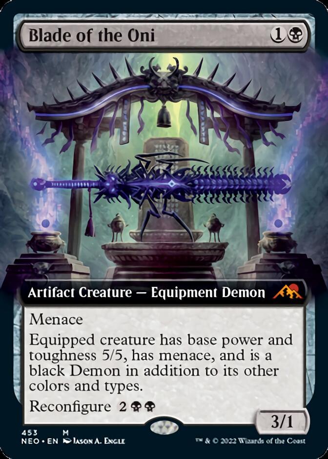 Blade of the Oni (Extended Art) [Kamigawa: Neon Dynasty] [Foil]