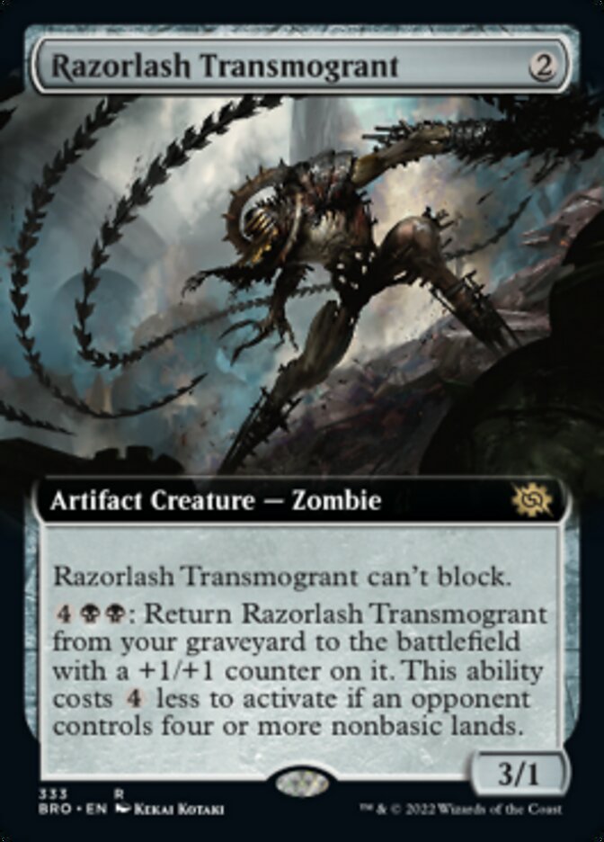 Razorlash Transmogrant (Extended Art) [The Brothers' War] [Foil]