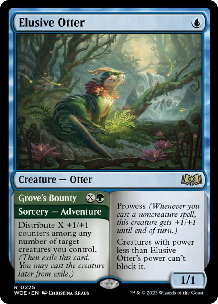 Elusive Otter // Grove's Bounty [Wilds of Eldraine] [Foil]