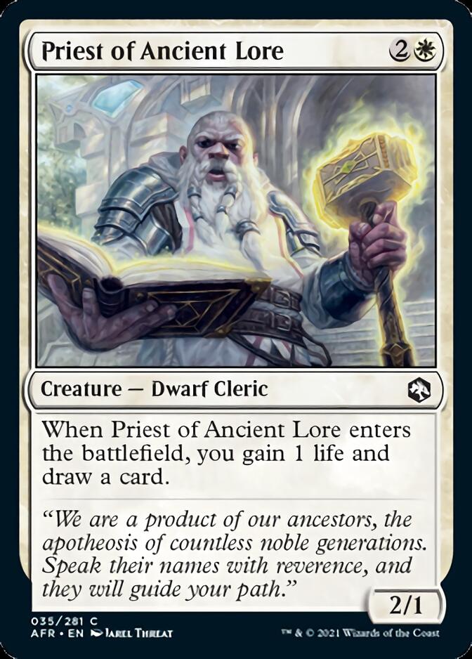 Priest of Ancient Lore [Dungeons & Dragons: Adventures in the Forgotten Realms] [Foil]