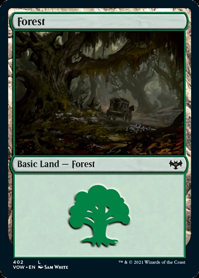 Forest (402) [Innistrad: Crimson Vow] [Foil]