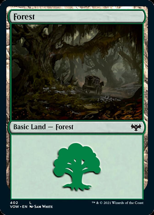 Forest (402) [Innistrad: Crimson Vow] [Foil]
