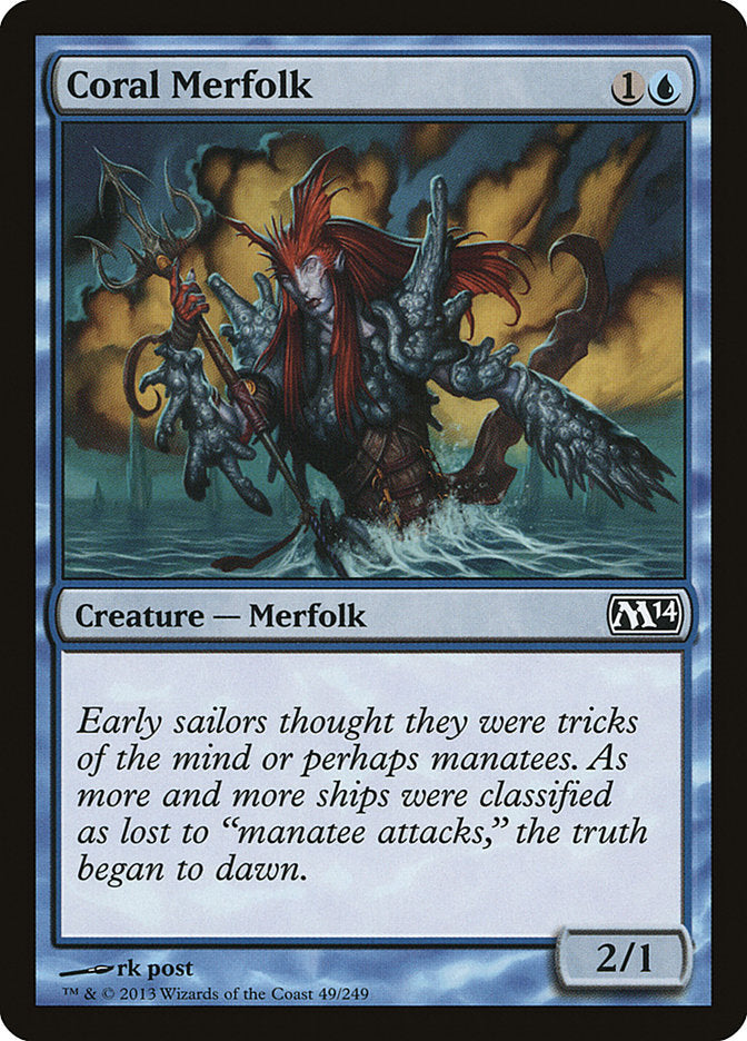 Coral Merfolk [Core Set 2014] [Foil]