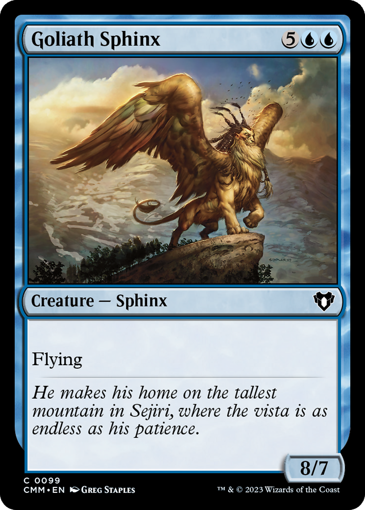 Goliath Sphinx [Commander Masters] [Foil]