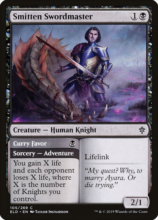 Smitten Swordmaster // Curry Favor [Throne of Eldraine] [Foil]