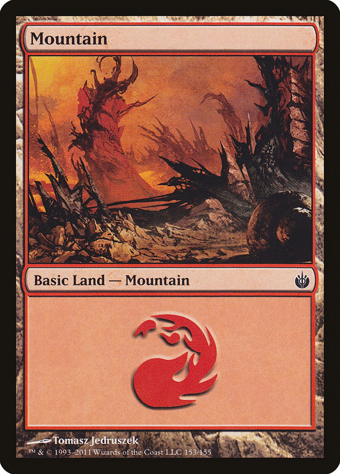 Mountain (153) [Mirrodin Besieged] [Foil]
