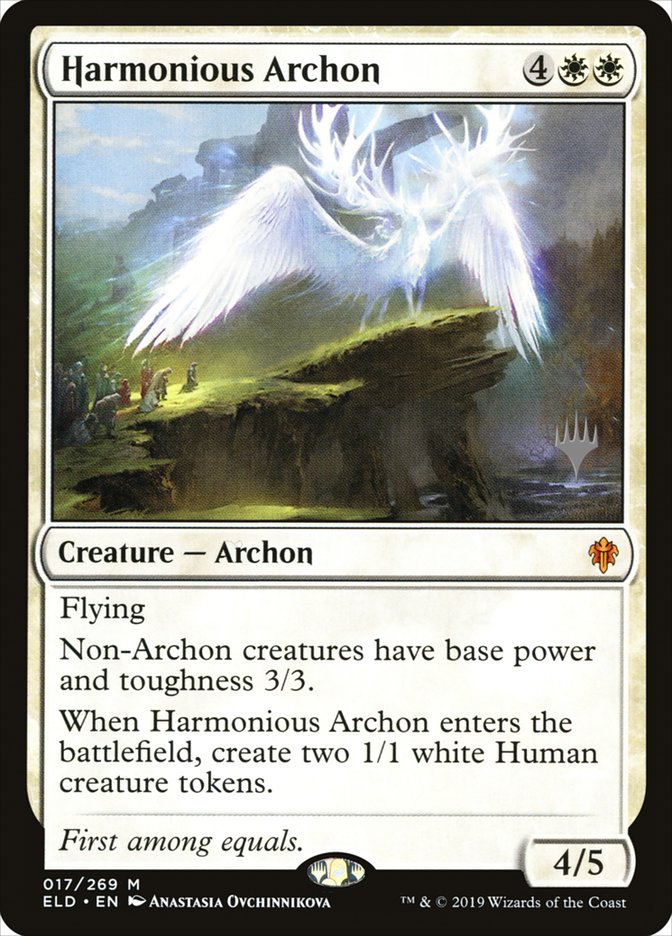 Harmonious Archon (Promo Pack) [Throne of Eldraine Promos] [Foil]