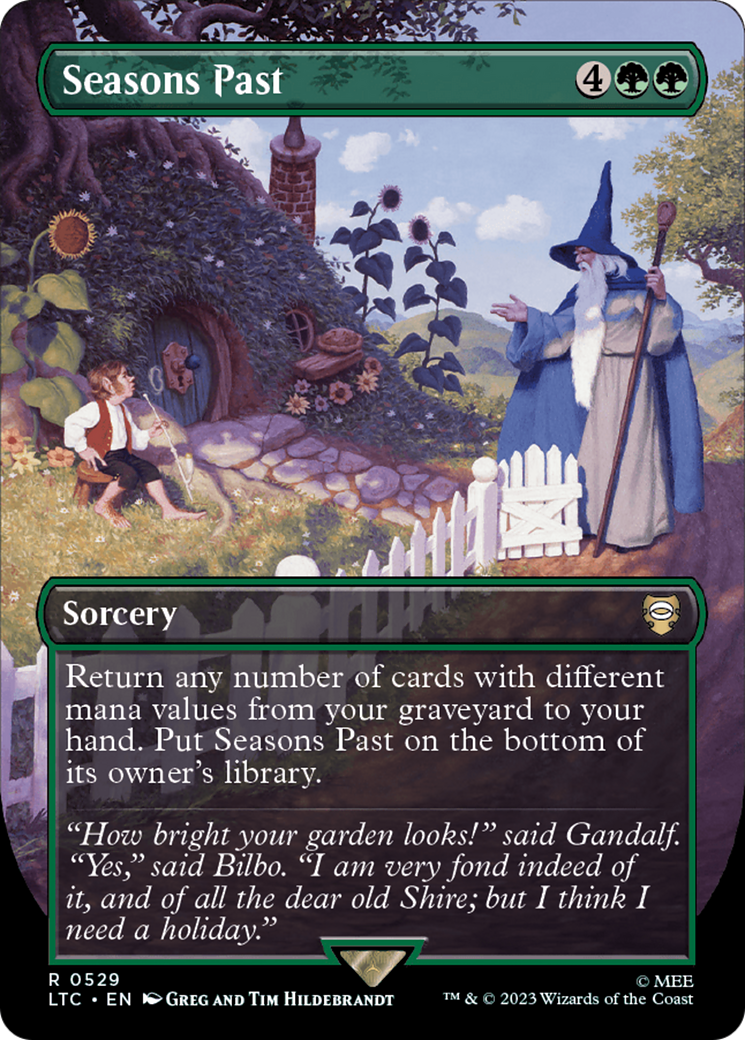 Seasons Past (Borderless) [The Lord of the Rings: Tales of Middle-Earth Commander] [Foil]