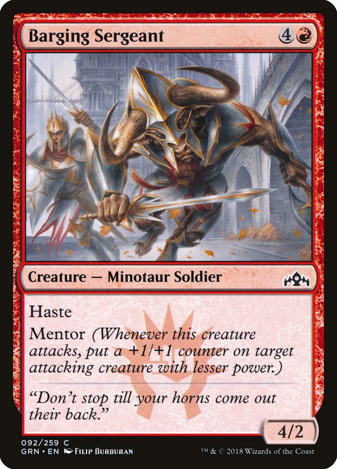 Barging Sergeant [Guilds of Ravnica] [Foil]