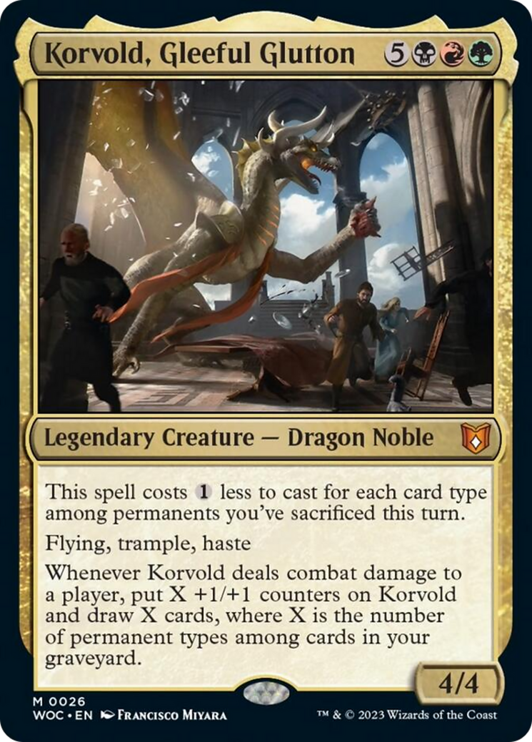 Korvold, Gleeful Glutton [Wilds of Eldraine Commander] [Foil]