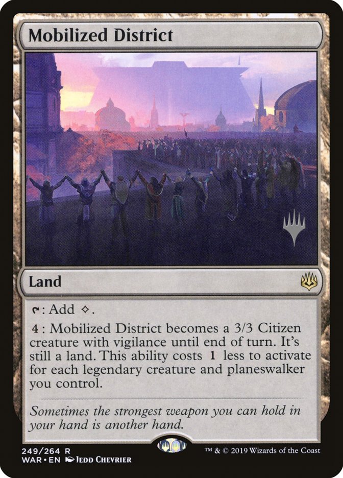 Mobilized District (Promo Pack) [War of the Spark Promos] [Foil]