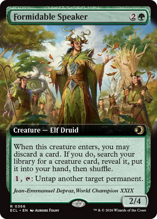 Formidable Speaker (Extended Art) [Lorwyn Eclipsed] [Foil]