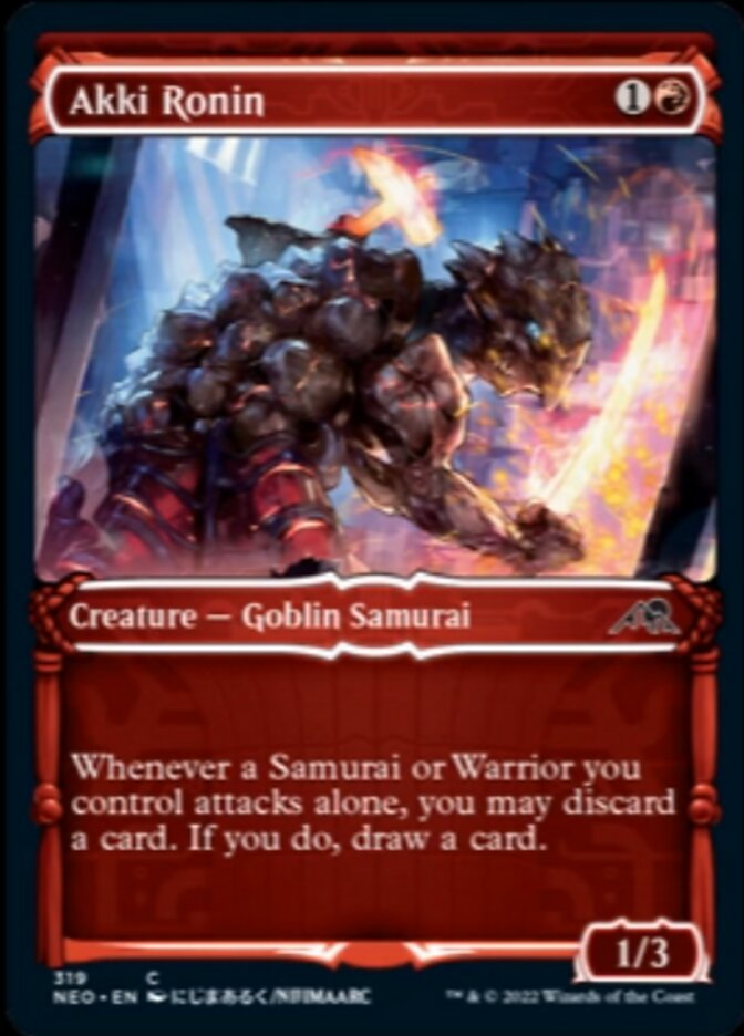 Akki Ronin (Showcase Samurai) [Kamigawa: Neon Dynasty] [Foil]
