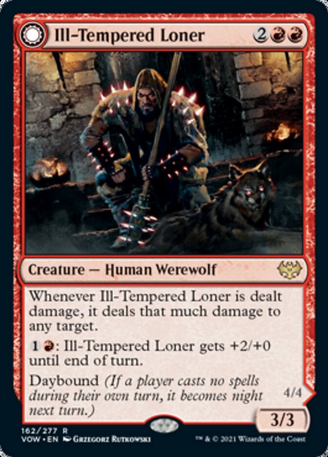 Ill-Tempered Loner // Howlpack Avenger [Innistrad: Crimson Vow] [Foil]