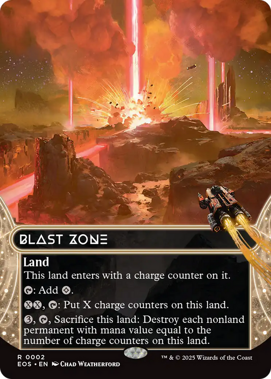 Blast Zone (0002) (Borderless) [Edge of Eternities: Stellar Sights] [Foil]