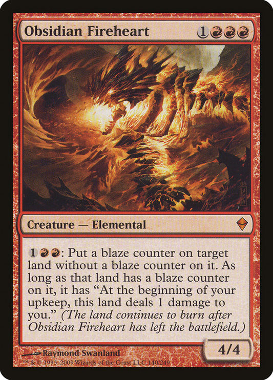 Obsidian Fireheart [Zendikar] [Foil]