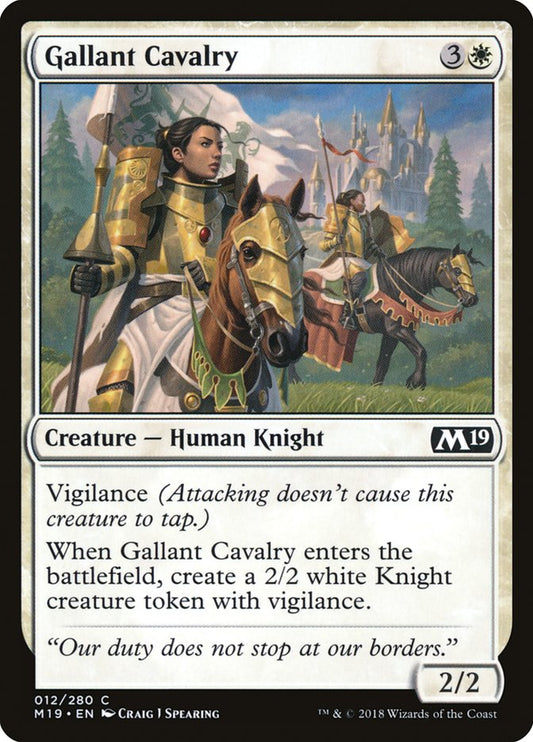Gallant Cavalry [Core Set 2019] [Foil]