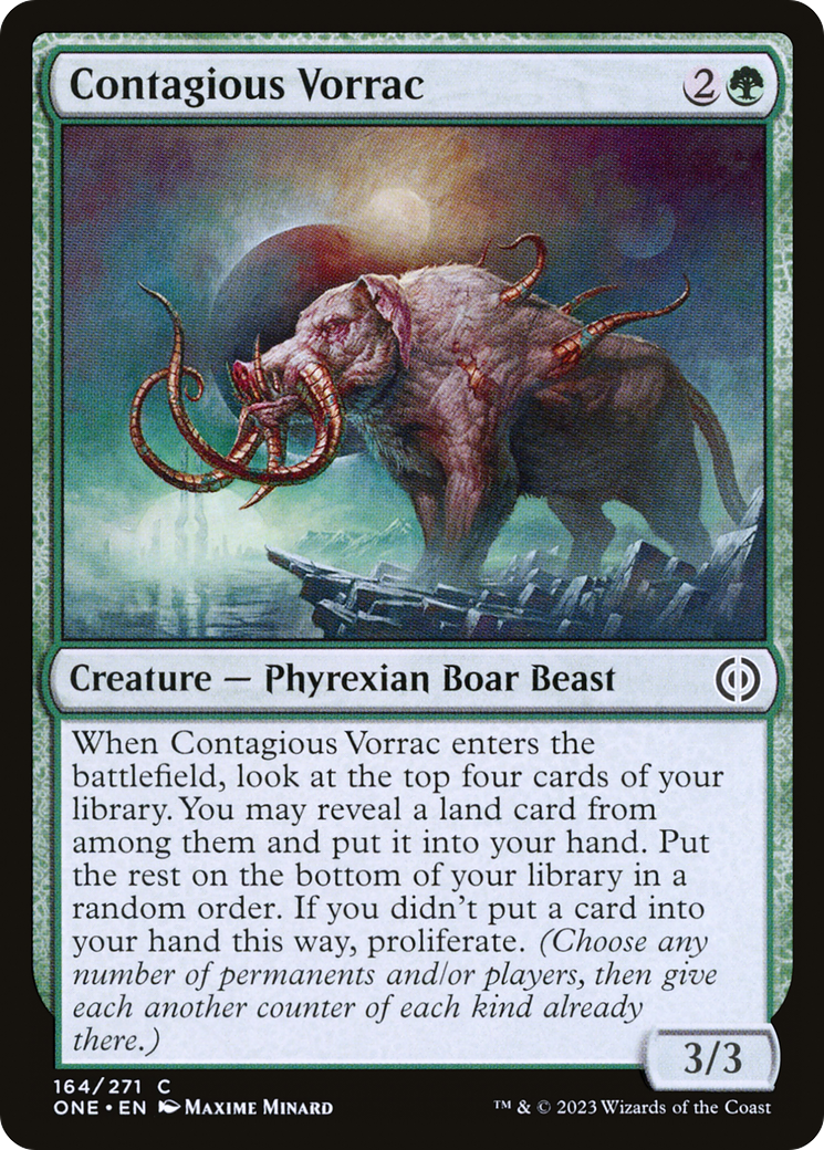 Contagious Vorrac [Phyrexia: All Will Be One] [Foil]
