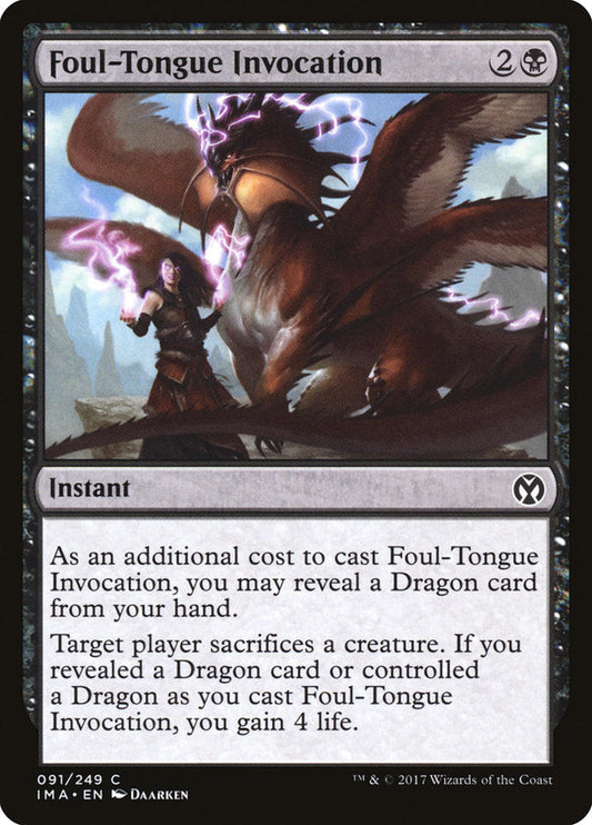 Foul-Tongue Invocation [Iconic Masters] [Foil]