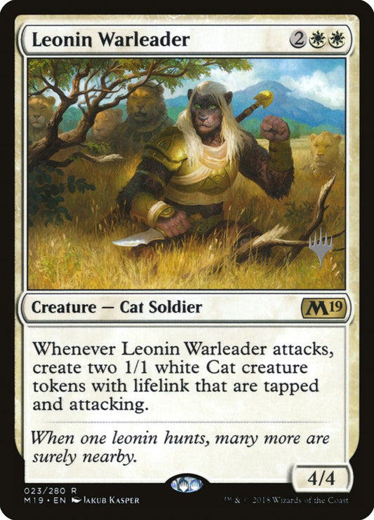Leonin Warleader (Promo Pack) [Core Set 2019 Promos] [Foil]