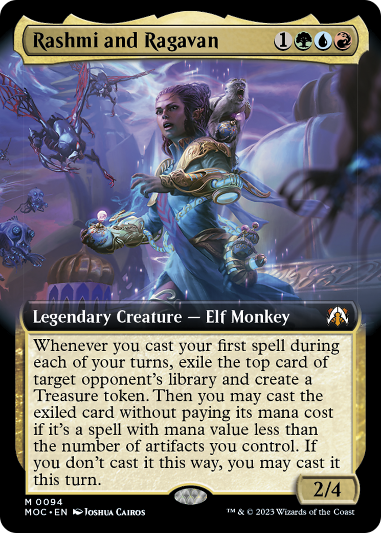 Rashmi and Ragavan (Extended Art) [March of the Machine Commander] [Foil]
