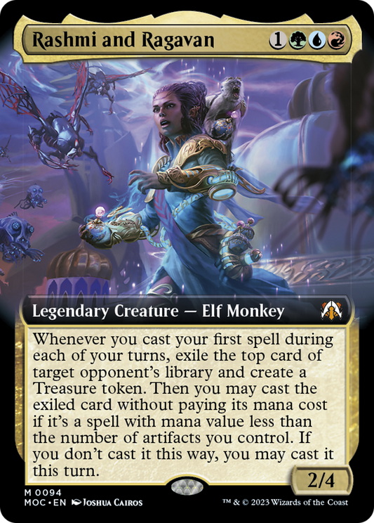 Rashmi and Ragavan (Extended Art) [March of the Machine Commander] [Foil]
