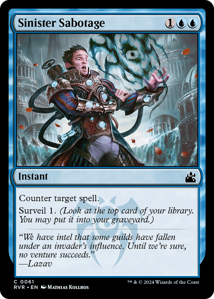 Sinister Sabotage [Ravnica Remastered] [Foil]