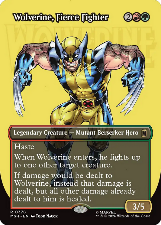 Wolverine, Fierce Fighter (Borderless) [Marvel Super Heroes]