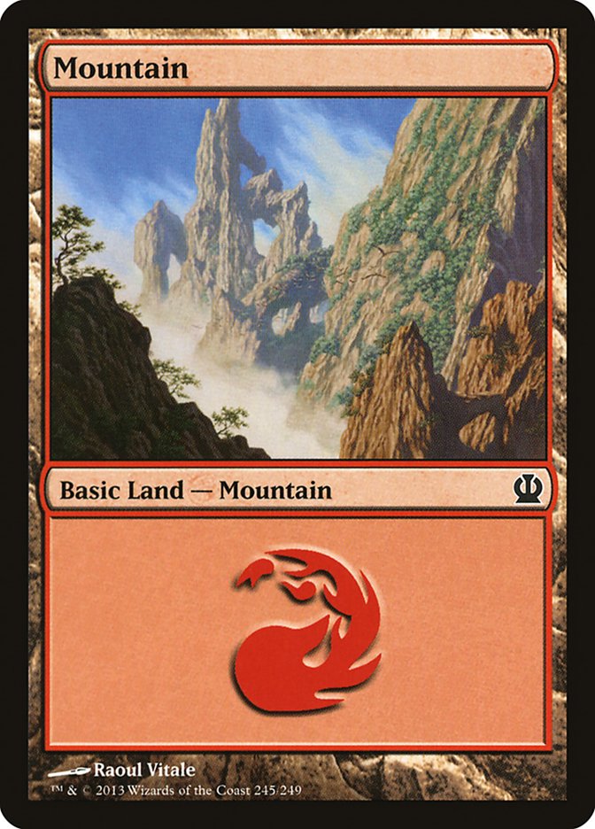 Mountain (245) [Theros] [Foil]