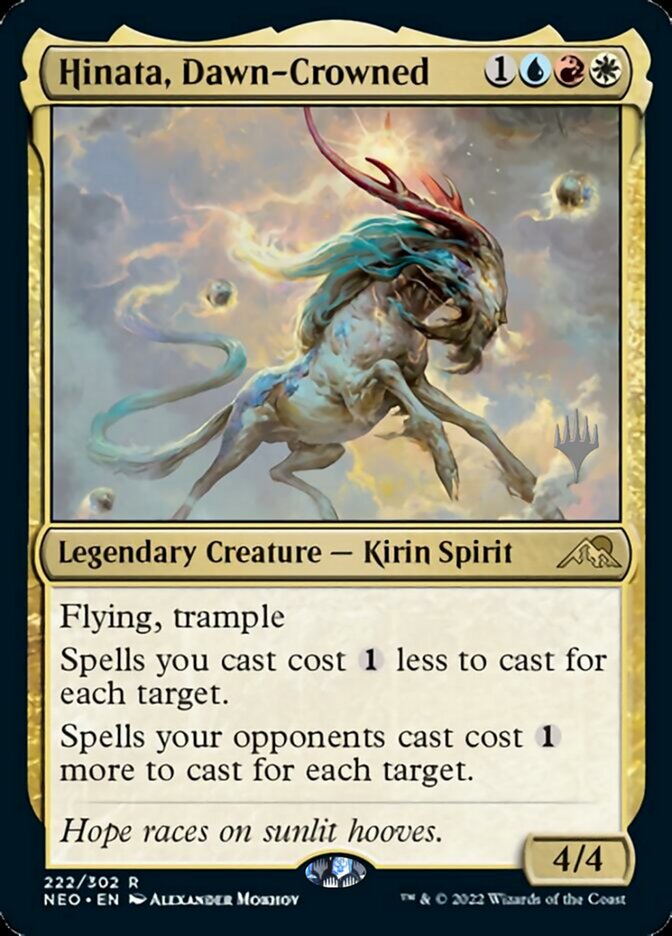 Hinata, Dawn-Crowned (Promo Pack) [Kamigawa: Neon Dynasty Promos] [Foil]