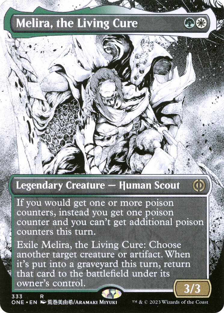 Melira, the Living Cure (Borderless Manga) [Phyrexia: All Will Be One] [Foil]