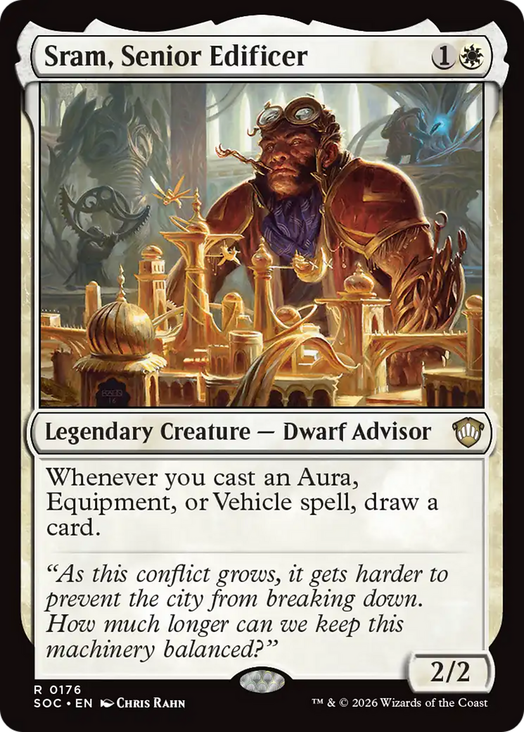 Sram, Senior Edificer [Secrets of Strixhaven Commander] [Foil]