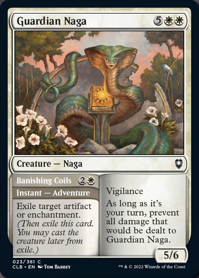 Guardian Naga // Banishing Coils [Commander Legends: Battle for Baldur's Gate] [Foil]