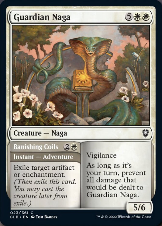 Guardian Naga // Banishing Coils [Commander Legends: Battle for Baldur's Gate] [Foil]