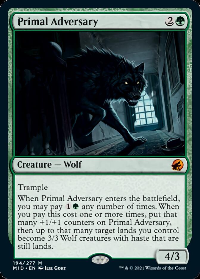 Primal Adversary [Innistrad: Midnight Hunt] [Foil]