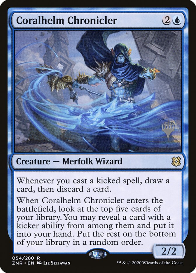 Coralhelm Chronicler (Promo Pack) [Zendikar Rising Promos] [Foil]