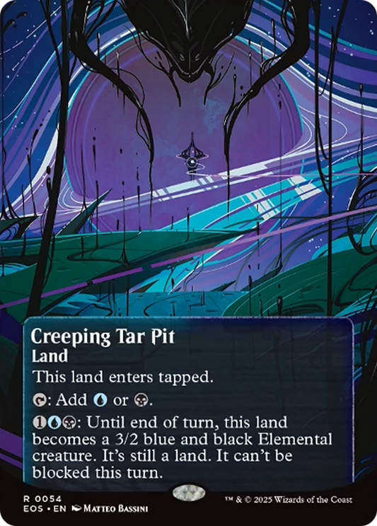 Creeping Tar Pit (0054) (Borderless) [Edge of Eternities: Stellar Sights] [Foil]