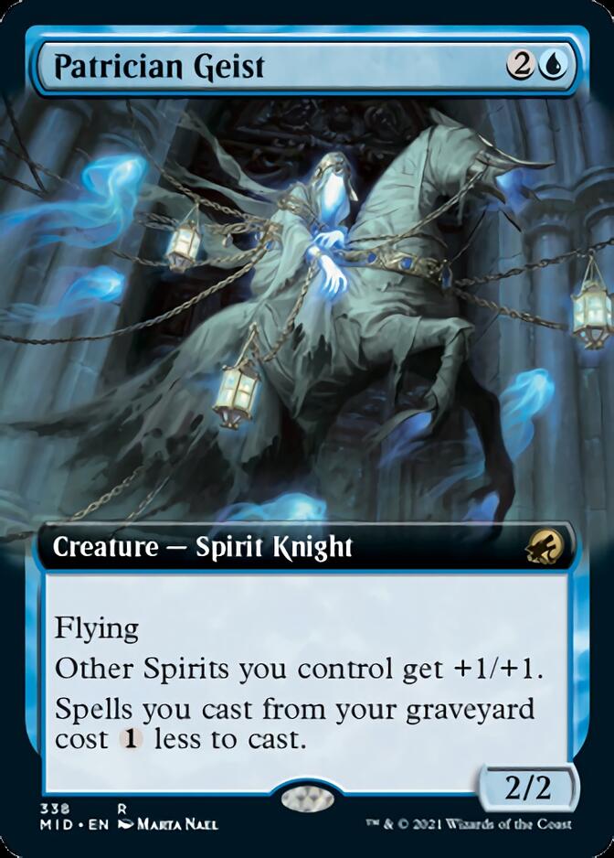 Patrician Geist (Extended Art) [Innistrad: Midnight Hunt] [Foil]