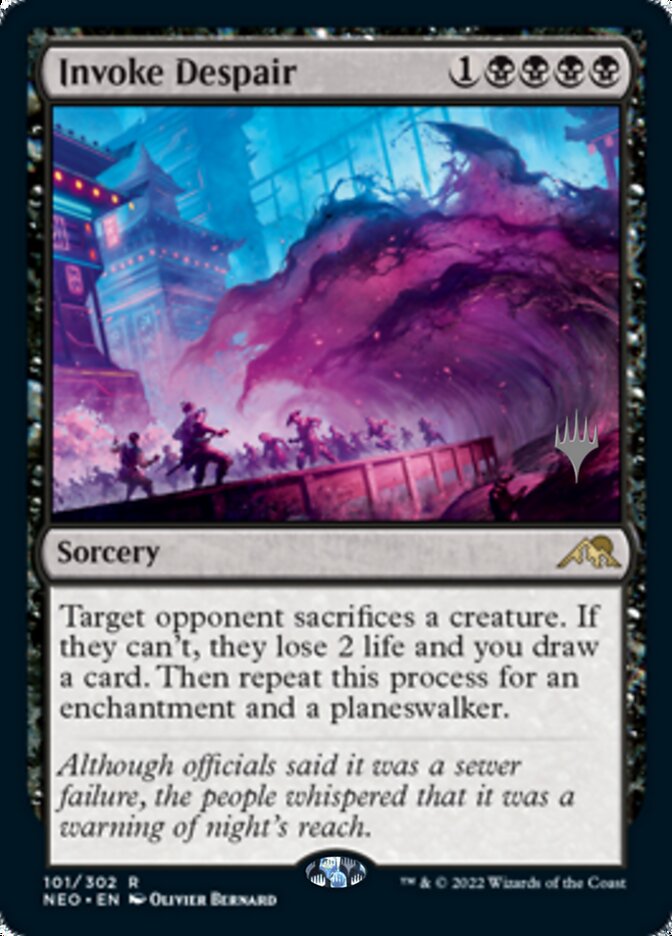 Invoke Despair (Promo Pack) [Kamigawa: Neon Dynasty Promos] [Foil]