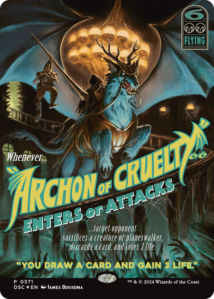 Archon of Cruelty (Showcase) [Duskmourn: House of Horror Commander] [Foil]