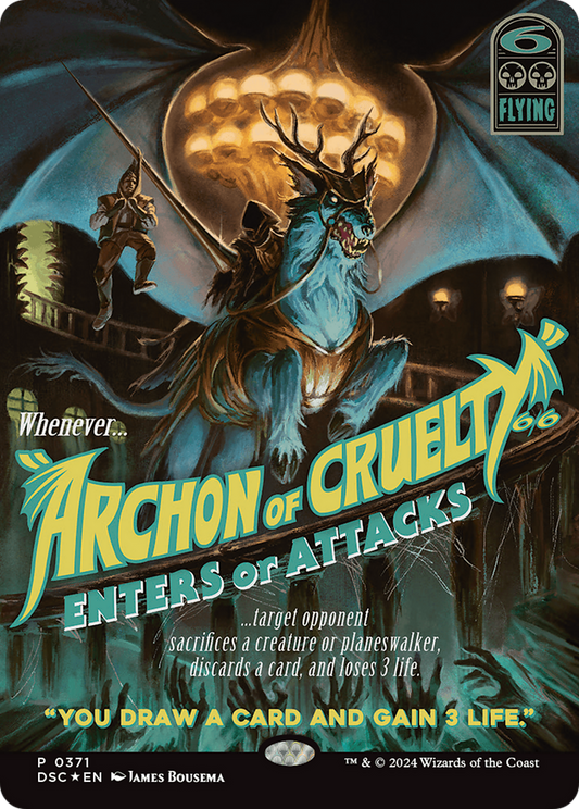 Archon of Cruelty (Showcase) [Duskmourn: House of Horror Commander] [Foil]