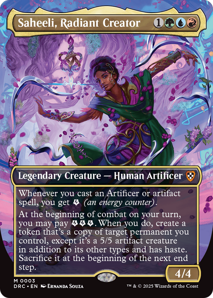 Saheeli, Radiant Creator (Borderless) [Aetherdrift Commander] [Foil]