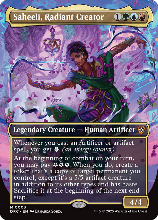Saheeli, Radiant Creator (Borderless) [Aetherdrift Commander] [Foil]