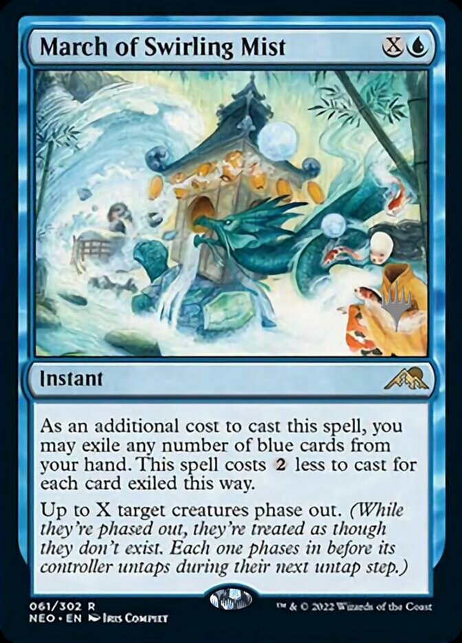 March of Swirling Mist (Promo Pack) [Kamigawa: Neon Dynasty Promos] [Foil]