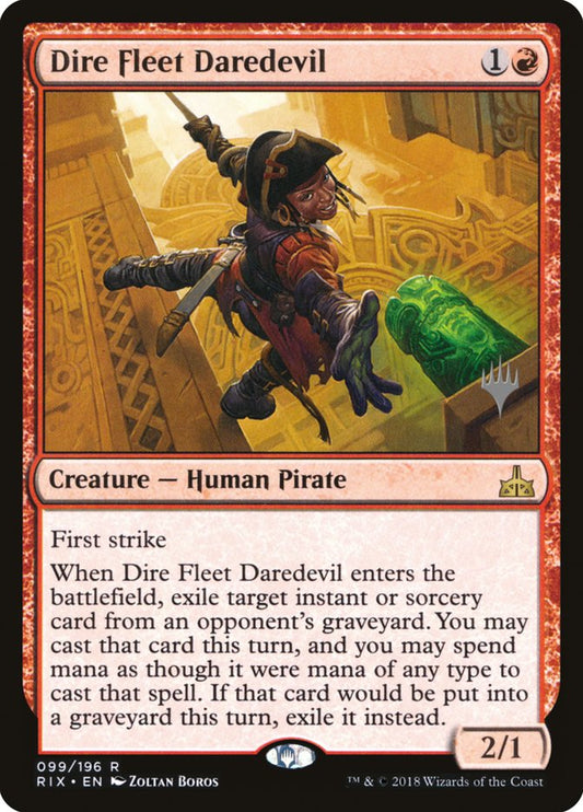 Dire Fleet Daredevil (Promo Pack) [Rivals of Ixalan Promos] [Foil]
