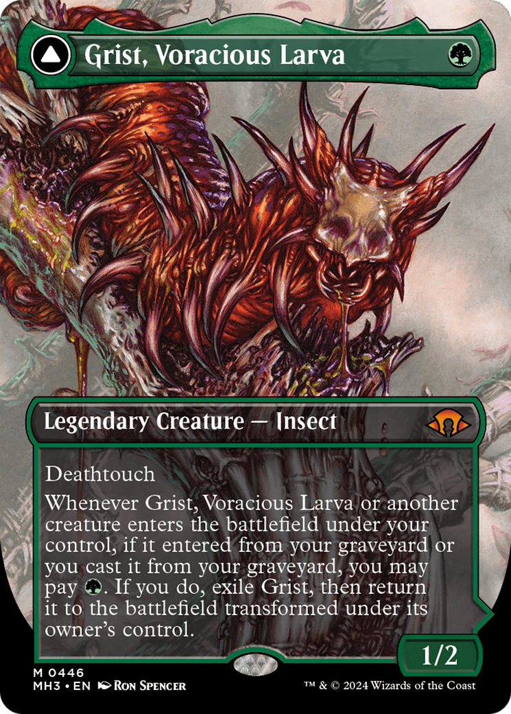 Grist, Voracious Larva // Grist, the Plague Swarm (Borderless) [Modern Horizons 3] [Foil]