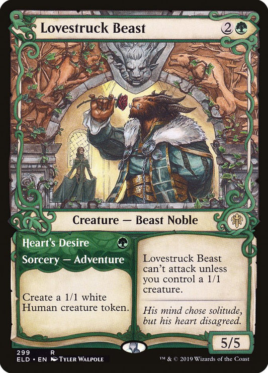 Lovestruck Beast // Heart's Desire (Showcase) [Throne of Eldraine] [Foil]