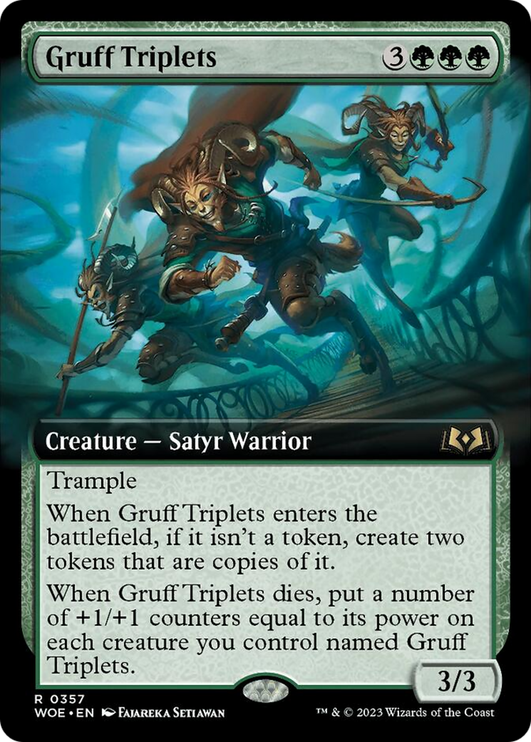 Gruff Triplets (Extended Art) [Wilds of Eldraine] [Foil]
